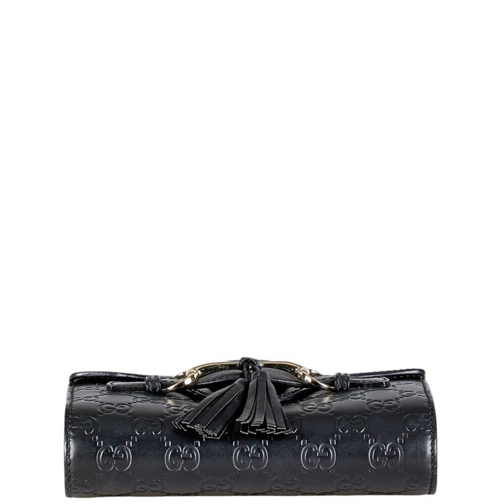 GUCCI Black Leather Horsebit Shoulder Bag - Picture 3 of 15